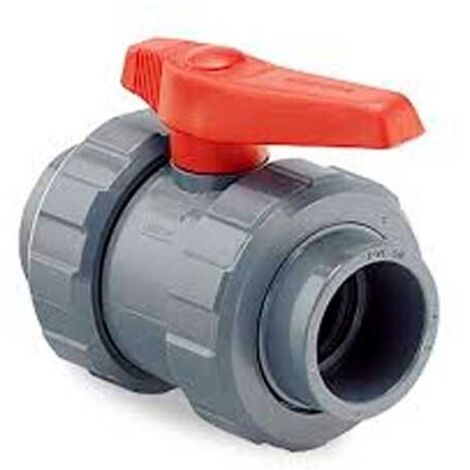Valvula Bola PVC Encolar Ø HIDROTEN Medidas Accesorios Fontanería: 40mm