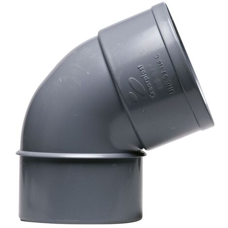 Codo 67º Macho Hembra PVC Evacuación Crearplast Medidas Accesorios Fontanería: 75.67º
