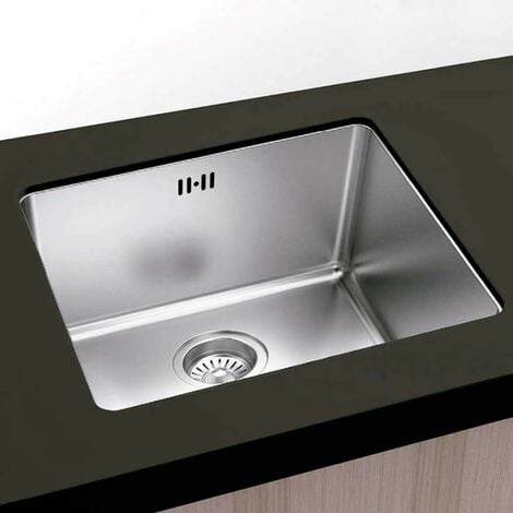 Fregadero Berlin Cuadrado Bajo y Sobre Encimera 50 x 40 - 1 Seno - Acero INOX