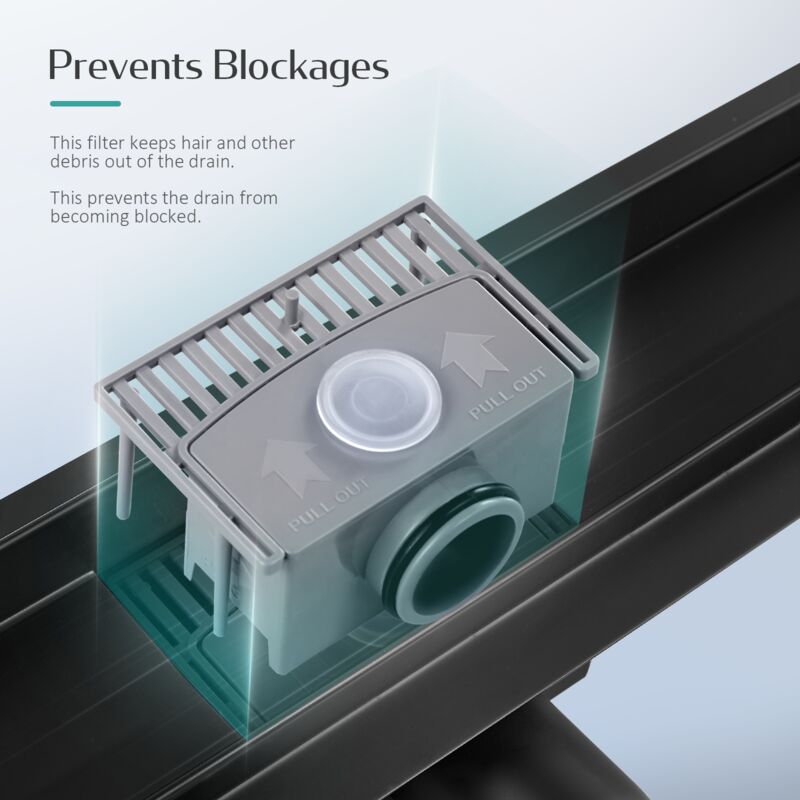 EMKE 2 in 1 Tile Insert Linear 304 Stainless Steel Rectangle  