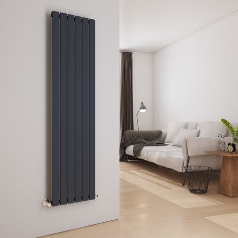 EMKE Anthracite Vertical Single Flat Panel Radiator High Thermal ...