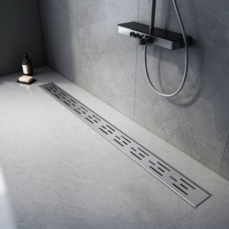 Tile Insert Linear Shower Drain with Free Hair Trap by