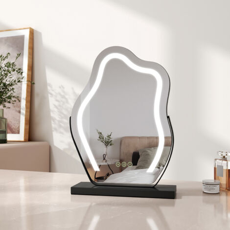 EMKE Hollywood Vanity Mirror with Lights 30x40cm 360° Rotation Irregular LED Hollywood Mirror with 3 Colour Light Modes (1/5)