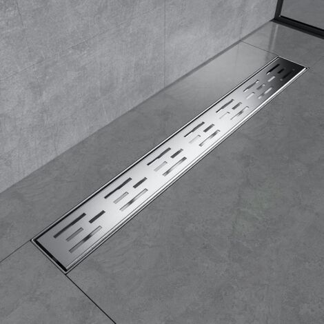 EMKE Linear Shower Drain 600mm Insert Linear Stainless Steel Shower Drain with Odor Stop and Hair Strainer