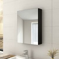 Black bathroom wall cabinets store with mirror