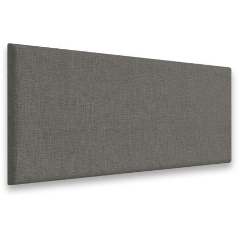 VERCART Wandpaneele Gepolstert, Wandpaneele Selbstklebend aus Leinen, 3D Schalldichtes Bettkopfteil mit Schaumstoff, Wandpolster für Schlafzimmer, Wohnzimmer, Büro, Grau (1 Stück, 60 x 30 cm)