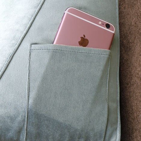 Dreieckiges Kopfteilkissen Keilkissen - Cord Bezug 80x50x20 Cm Blau