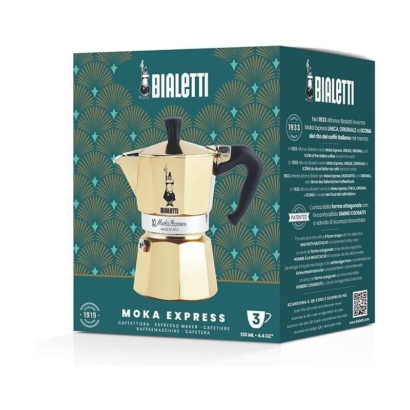 Caffettiera Moka Express Oro Bialetti 3 tazze 5174