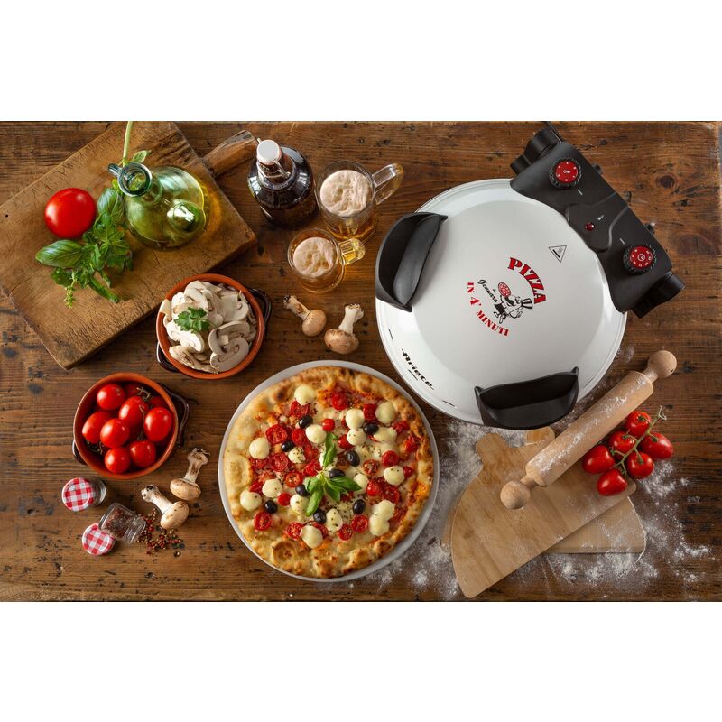 Forno Pizza Elettrico 2 Piani 3000W Pietra Refrattaria Alimentare