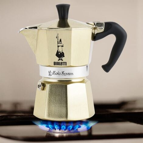 Bialetti - Moka a induzione, caffettiera moka, adatta a tutti i tipi di  piani cottura, 4 tazze di caffè espresso (150 ml), nero : : Casa e  cucina