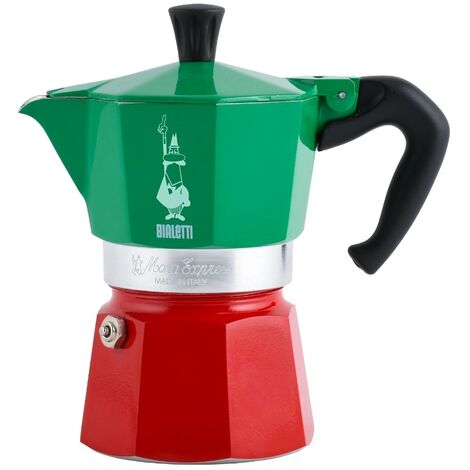 Bialetti Caffettiera Moka Express Tricolore 3 Tazze