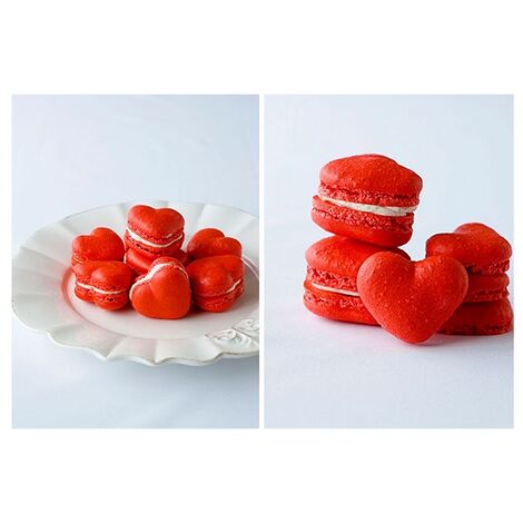 Tappeto silicone 42 macarons cuore Silikomart MAC03