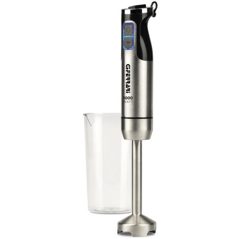G3 Ferrari G20142 Mixer a Immersione "Antelao", 1000W, Motore DC, 4 Lame INOX, Acciaio/Nero