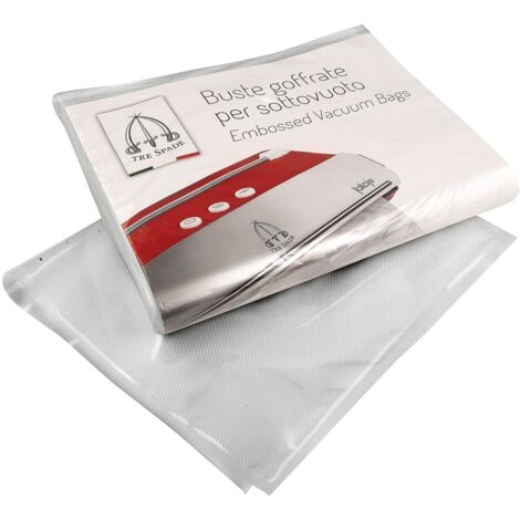 Tre spade Sacchetti sottovuoto 50 sotto vuoto per alimenti 30 x 50 cm