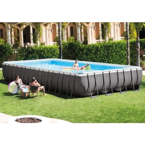Piscina Ultra XTR Frame rettangolare Intex 26378 pompa combo cm 975 x 488 x 132