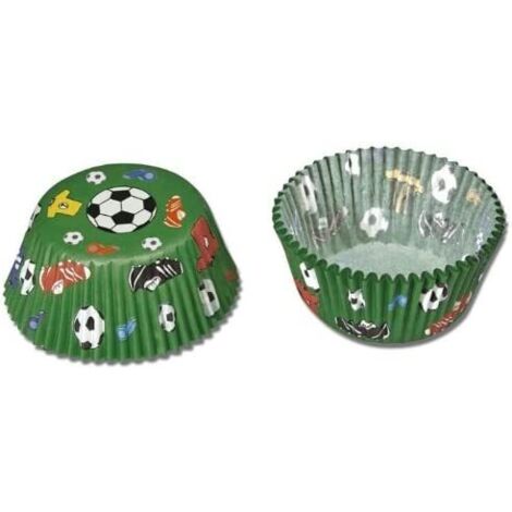 STÄDTER SET 50 PIROTTINI CARTA MINI CALCIO CARTINE DOLCI Ø 35 x h 22 mm (1/2)