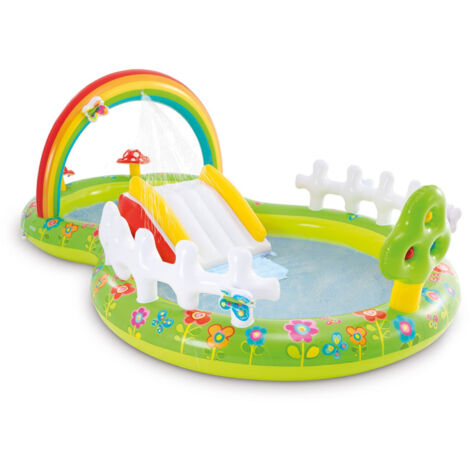 Parco Acquatico Gonfiabile Piscina con Scivolo per Bambini Intex da Giardino (1/10)