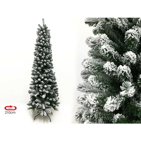 Albero di Natale Artificiale Innevato Slim Maiella 210 cm (1/4)