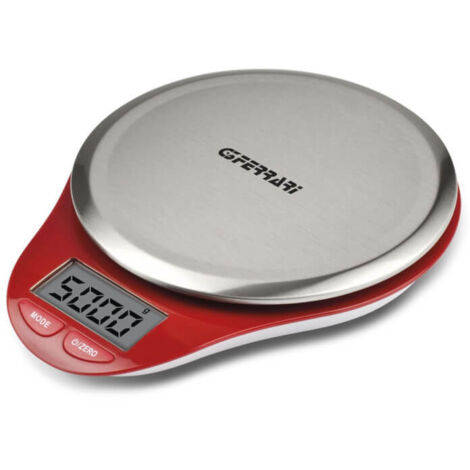 Cook Concept KU6610 - Bilancia da cucina elettronica digitale, rettangolare, 5 kg, in acciaio inox, colore: grigio H1,8 x 14 x 18 cm