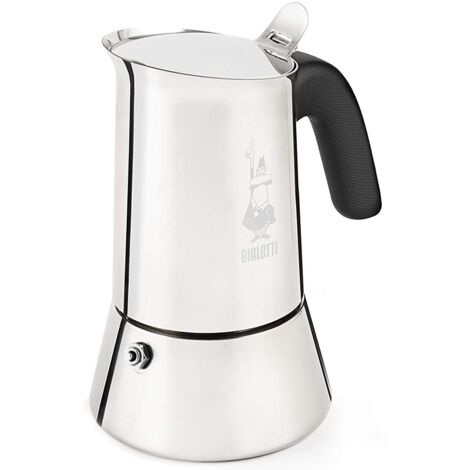 Caffettiera Italiana Bialetti NEW VENUS Argentato Metallo Acciaio inossidabile