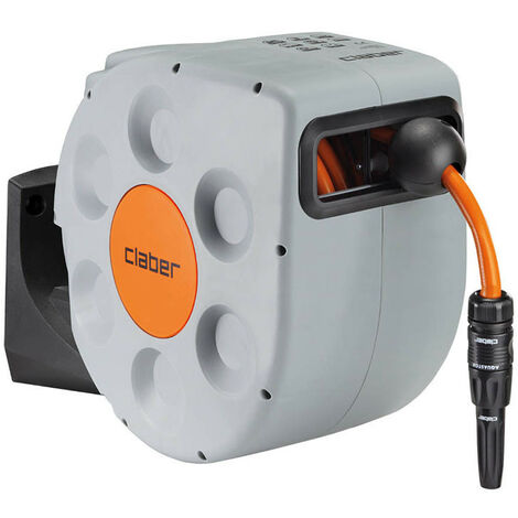 Claber Rotoroll Evolution 10 m, Automatische Schlauchtrommel der Wand Aufhängbar mit Slow Rewind