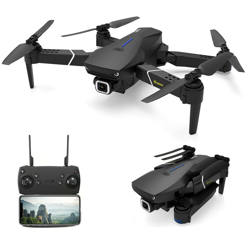 Eachine E520S - 5G GPS WIFI - RC Drone FPV - Cámara 4K HD - 3 Baterías - Tiempo de Vuelo 16mins Cuadricóptero Plegable Regalo 5G WiFi 4K 3 Batería