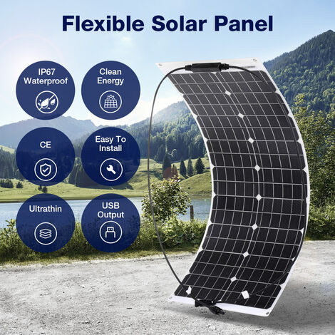  Kit de panel solar plegable portátil de 60 W, módulo  monocristalino de alta eficiencia, cargador de energía PV para batería de  RV, barco, caravana, estación de energía al aire libre (600