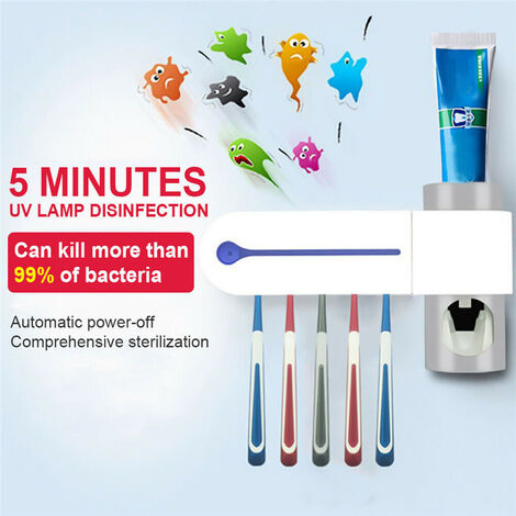 Soporte esterilizador UV para cepillos de dientes