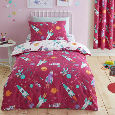 Bedlam Kids Super Sonic Cosmic Print Glow In The Dark Duvet Cover