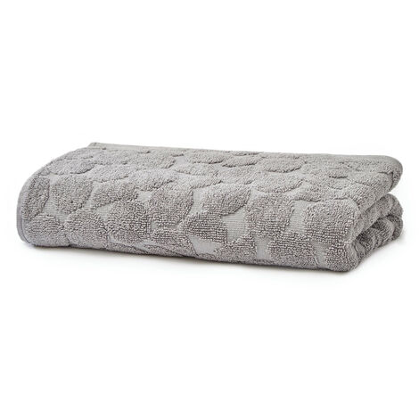 Fusion Ingo Geometric Jacquard 100% Cotton 550gsm Hand Towel, Grey