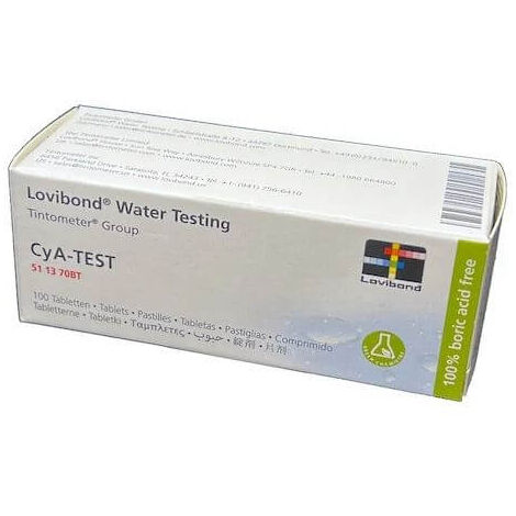 Analyse de l'eau piscine – Acide cyanurique stabilisant – Boîte de 250 pastilles – Mesure 10 à 160 mg/L – Lovibond