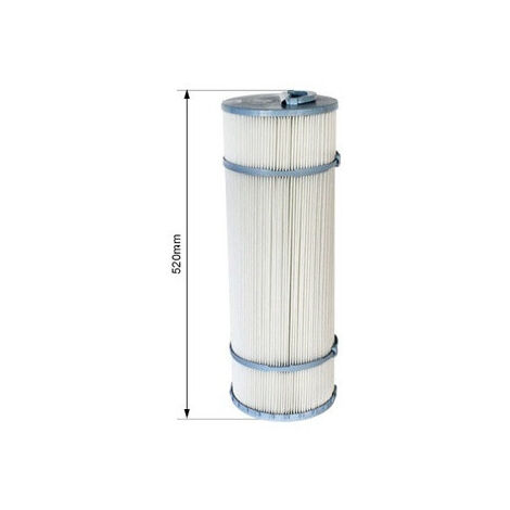 Weltico – Cartouche de filtre de piscine 520 mm – Diamètre extérieur 182 mm – Débit maximum 15 m3/h – Finesse de filtration 15 microns
