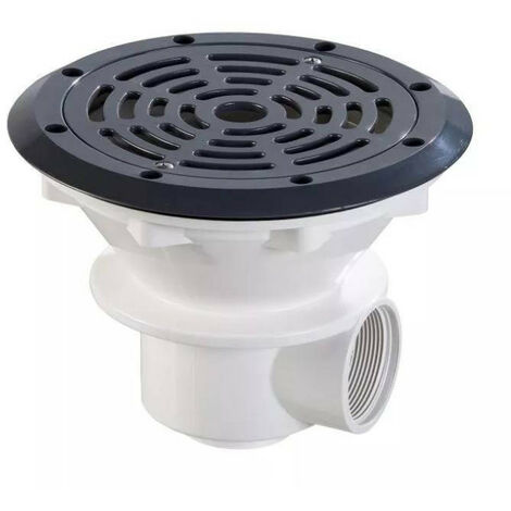 Astral – Bonde de piscine Ø210 mm – Gris anthracite – Corps en ABS pour liner et béton – Débit max 11 m³/h – Grille anti-UV