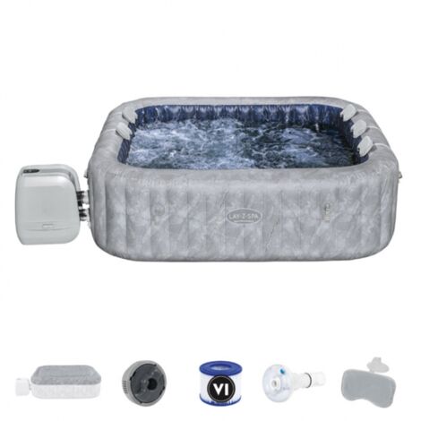 Spa gonflable Bestway Lay-Z-Spa San Francisco carré 5 à 7 places HydroJet Pro (1/5)