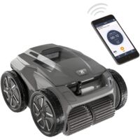 Robot piscine électrique Zodiac Alpha – Nettoyage fond, parois et ligne d'eau – Aspiration cyclonique – Connectivité Wi-Fi – Autonomie 2h