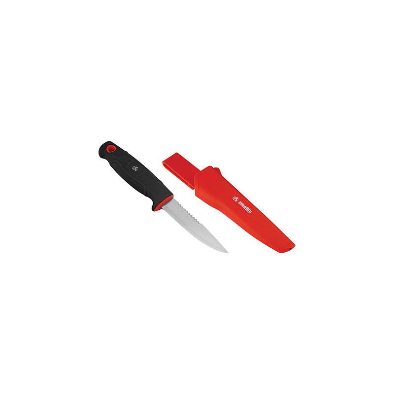 COLTELLO AGRICOLTURA IN ACCIAIO INOX CM.22 MANICO IN GOMMA AUSONIA