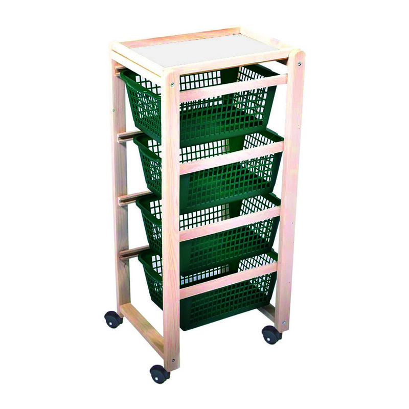 Carrello Per Legna In Vimini Grezzo Aubry Gaspard - Con Ruote, 70x52x49 Cm, Consegnato Montato