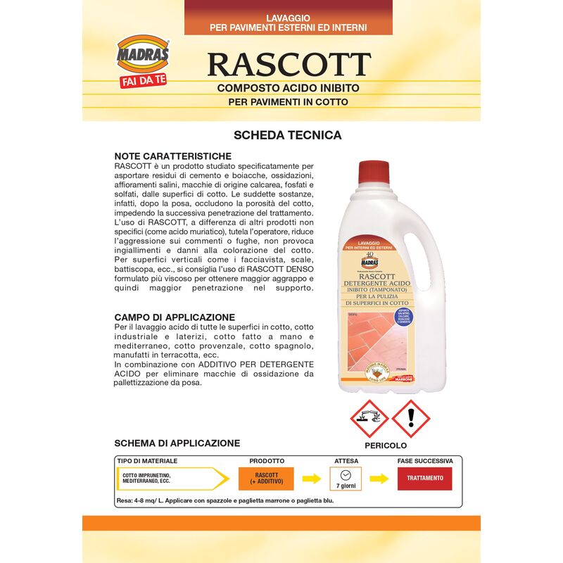 Madras Rascott Detergente Acido 1 lt