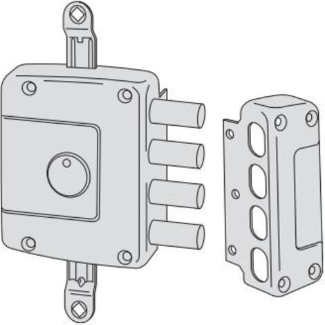 CISA SERRATURA LEGNO APPLICARE 57162 - CISA 1: TRIP E.MM 63 SX