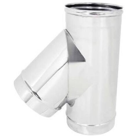 TUBO A TEE 135° MMF ACCIAIO INOX AISI 304 - Tubi: CM 25