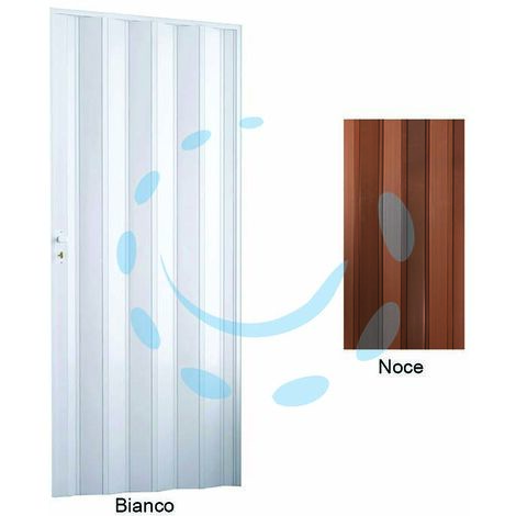 PORTA A SOFFIETTO CON SERRATURA IN KIT "LINEA EXTRA" IN PVC 82x210 NOCE