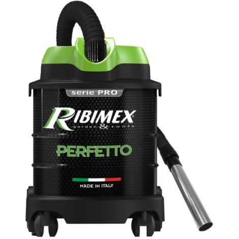 Ribimex Aspiracenere Elettrico Perfetto, Silenzioso, con Filtro HEPA Lavabile, Funzione Soffiante, Bidone da 20 L, Potenza 1200 W, Ideale per Aspirare Ceneri Fredde da Stufe e Camini - PRCEN020
