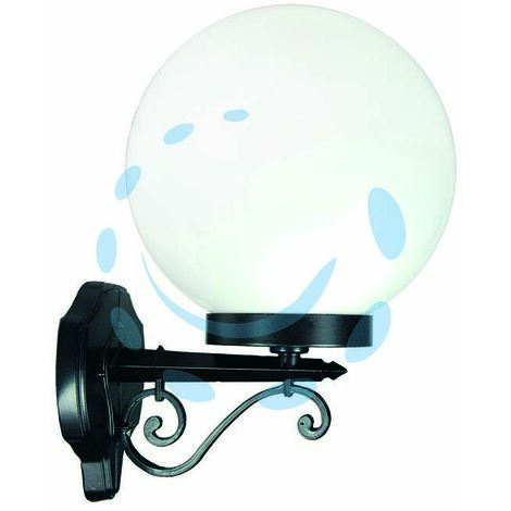 Lampada Led Da Muro A Lanterna Con Portalampada E27 (max 60w) Attacco Verso L'alto Colore Nero Ip44 - Foto 4