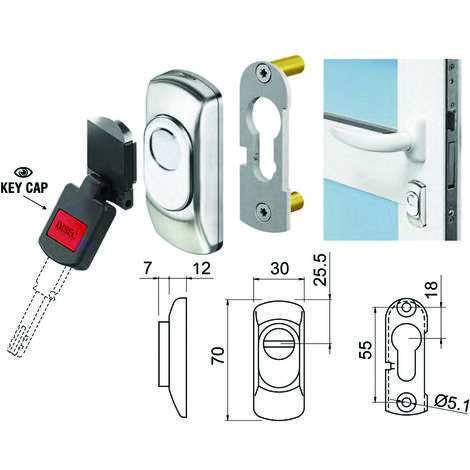 DEFENDER MAGNETICO PER CILINDRO SAGOMATO ACCIAIO INOX SATINATO MGSG15 DISEC