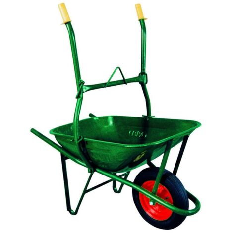 CARRIOLA PER EDILIZIA RIBALTABILE C/VASCA VERDE ZINCATA SMONTATA LT.75 BPA (1/5)