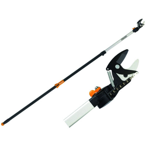 Fiskars – Cutter telescopico universale per potatura – Angolo di taglio regolabile 230° – Lama by-pass per legno fresco – Manico regolabile 240-410 cm (1/10)