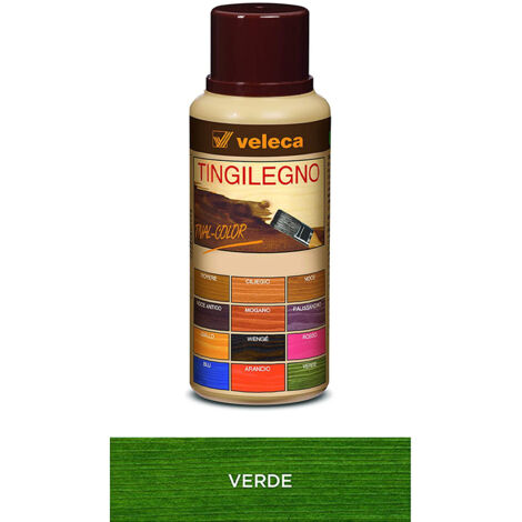 VELECA TIVAL COLOR TINGILEGNO COLORANTE LEGNO VARIE TINTE ML 250/1000 (21355V) VERDE (20447),ML 250