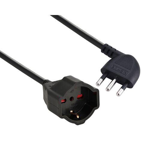 Prolunga spina a 90 gradi electraline 3 metri 3g1,5 nero - 46107 (1/2)