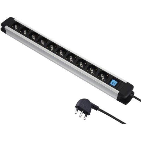 Ciabatta Multipresa Professionale Electraline 61903 in Alluminio10 Posti (1/5)