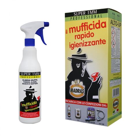 ANTIMUFFA MUFFICIDA SPRAY LT. 0,75 PROFESSIONALE MADRAS 1MM RIMUOVI MUFFA (1/6)
